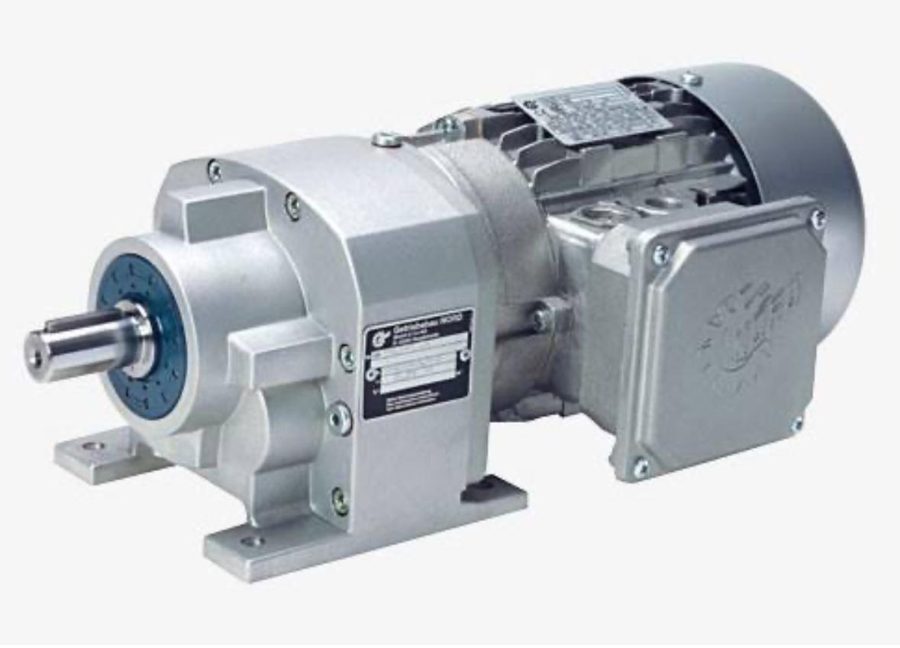 Helical geared motor